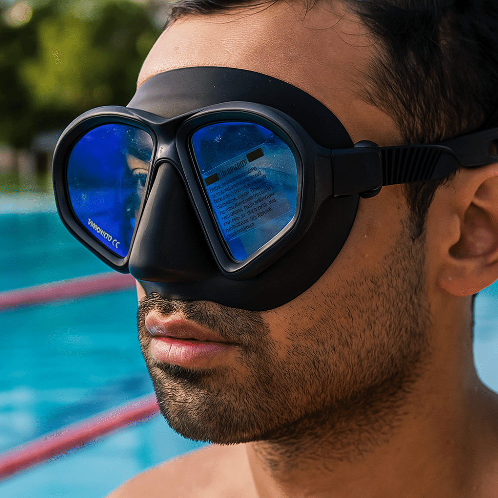 Snorkel Dry Top - Gehärtete Glas-Freitauchmaske Faltbarer Schnorchel J-Typ Tauchmaske