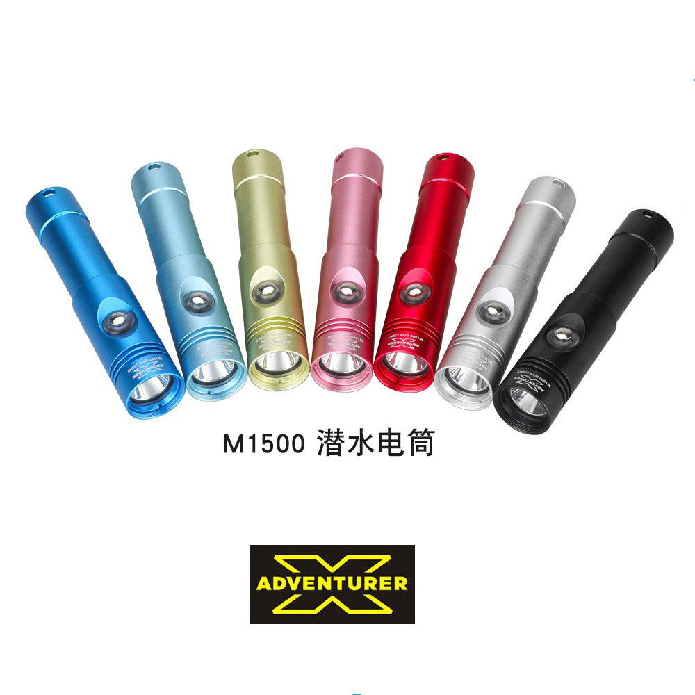 Aquatic Diving - X-Adventurer Aluminium Wasserdichte Taschenlampe 1500 Lumen