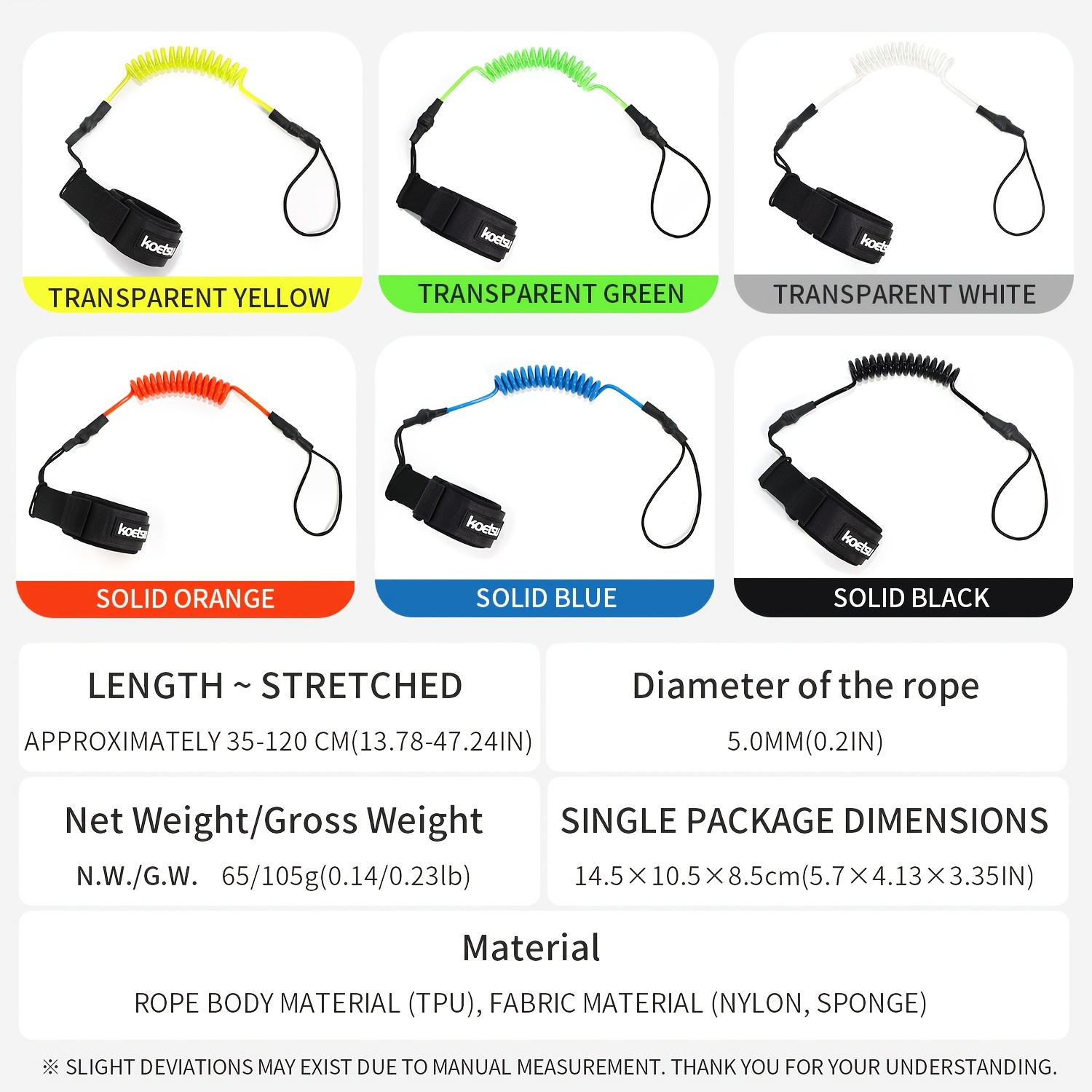 KOETSU Bodyboard-Leash, 5 mm T – Stand Up Paddle Leash Bewertung und Preis