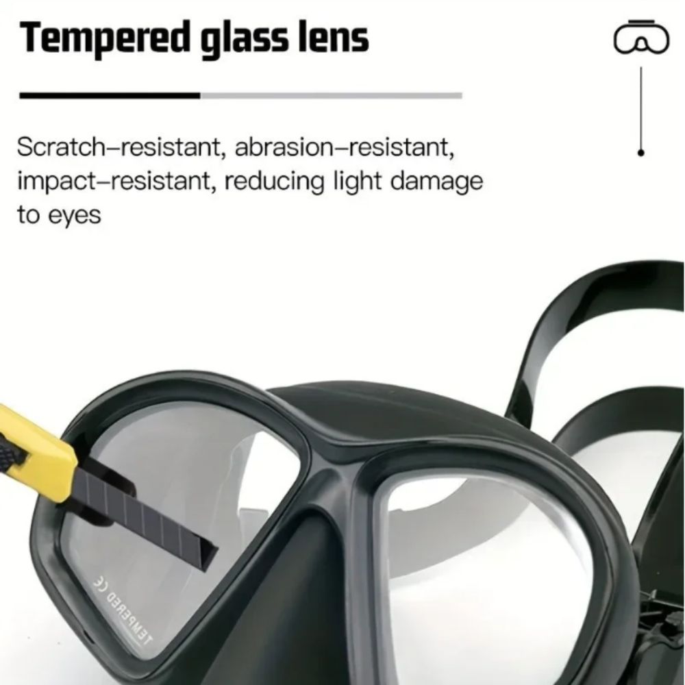 Gehärtete Glas-Freitauchmaske  – Snorkel Dry Top Bewertung und Preis