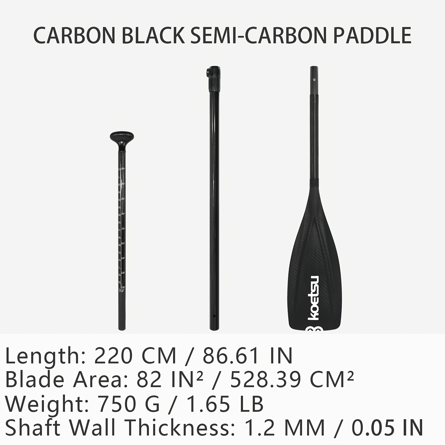 KOETSU Carbonfaser-Textur Fibe – Stand Up Paddle Leash Bewertung und Preis