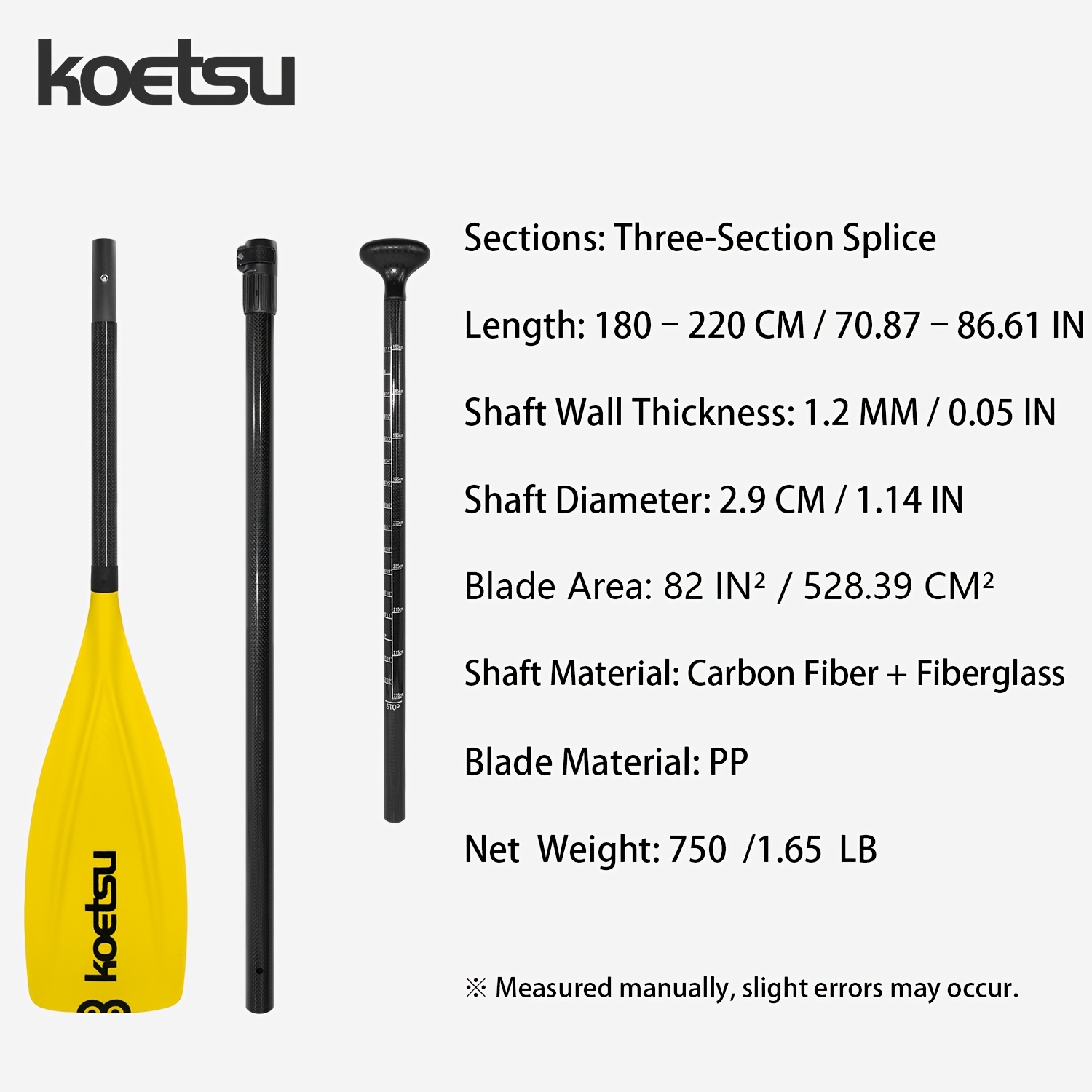 KOETSU Carbonfaser-Textur Fibe – Stand Up Paddle Leash Bewertung und Preis